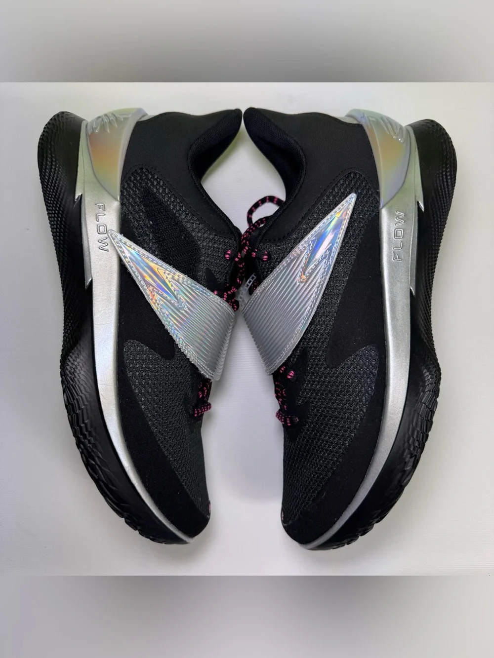 Under Armour Curry Fox 1 Gamer Basketball Shoes Black Silver Pink Size 10.5 new